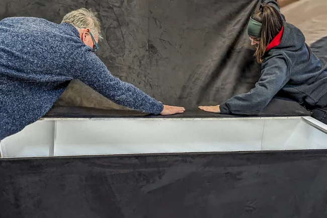 Duschkabine Stoff-Verkleidung